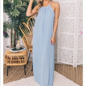 Pink Lily Blue Maxi